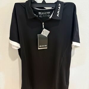 ARIAT BANDERA 1/4 ZIP BLACK - LADIES POLO